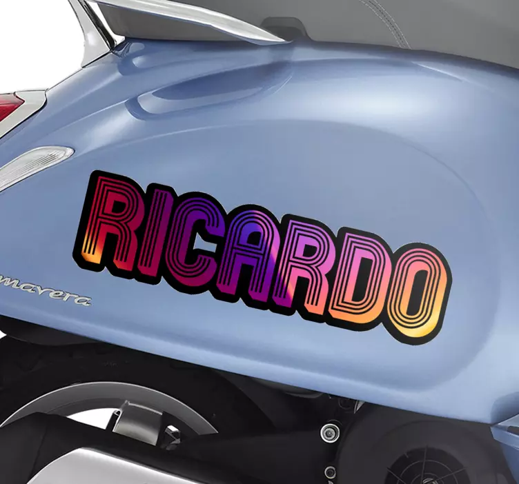 Pegatina para moto nombre con degradado - TenVinilo