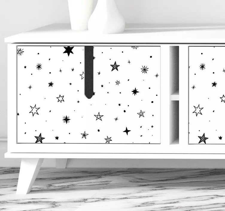 Vinilo para mueble con superficie de patrón estrellado - TenVinilo