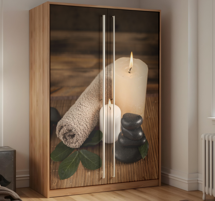 Vinilo para mueble escena serena del baño - TenVinilo