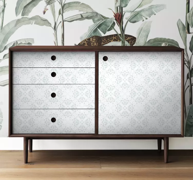 Vinilo para mueble mandala blanco - TenVinilo