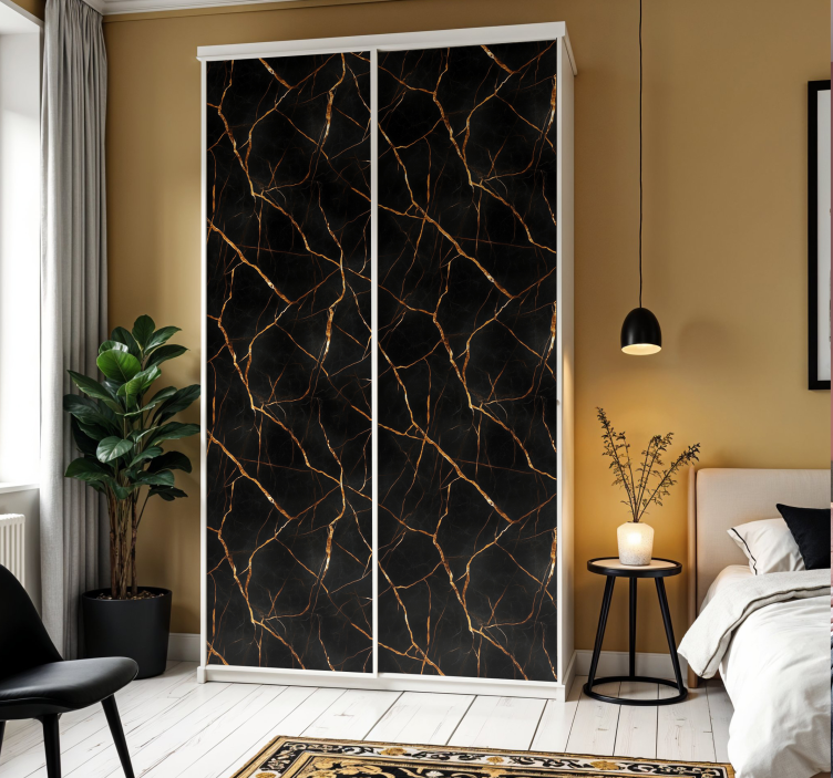 Vinilo para mueble mármol negro - TenVinilo