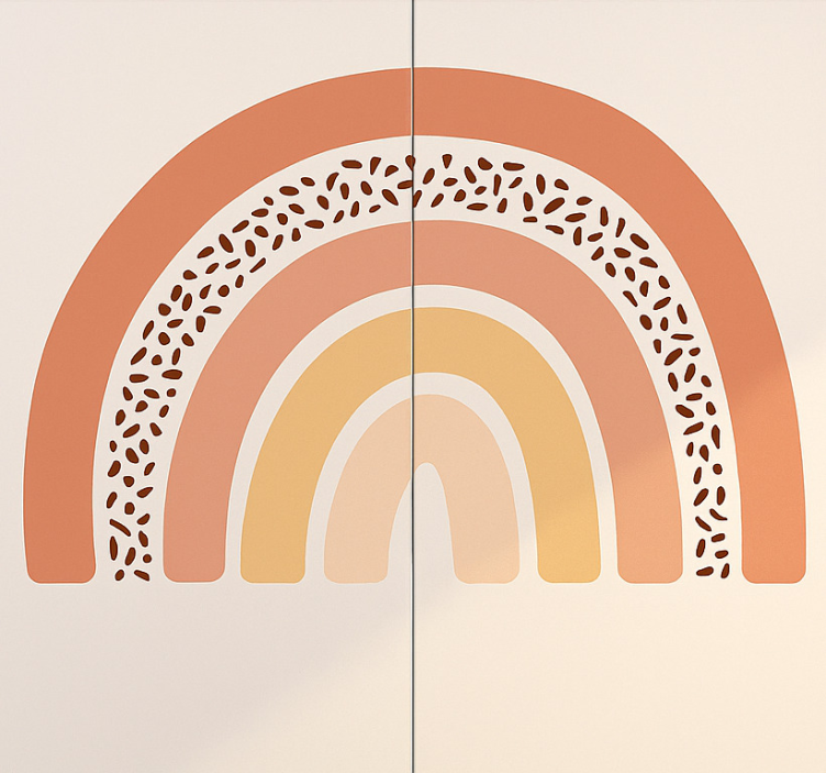 Vinilo para mueble parche medio arco iris - TenVinilo