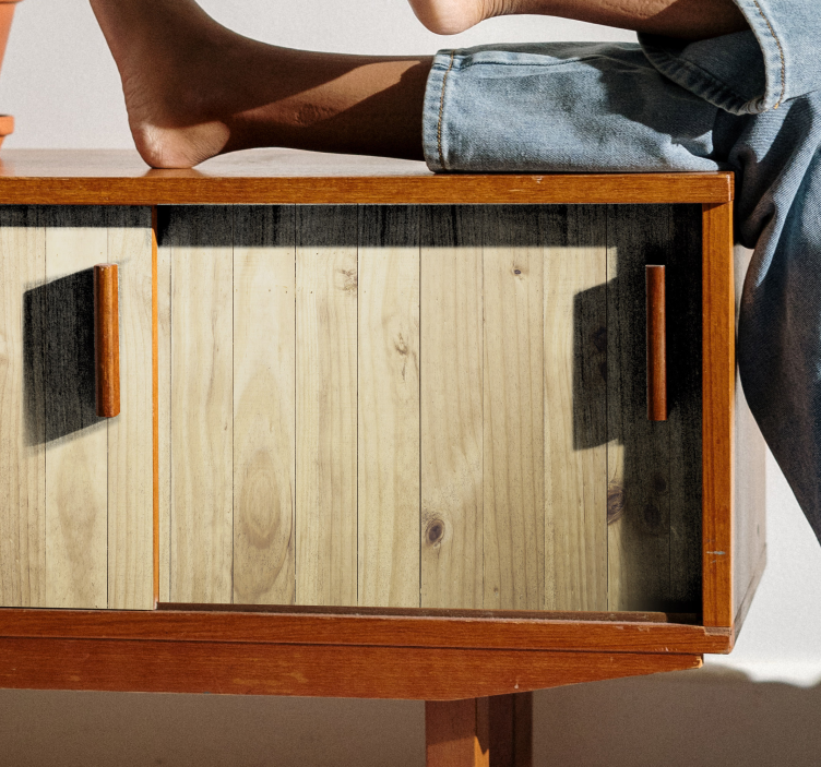 Papel adhesivo para muebles patrón de madera clara - TenVinilo