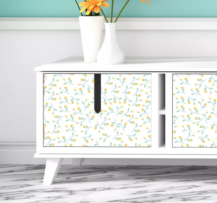 Vinilo para mueble patrón primaveral - TenVinilo