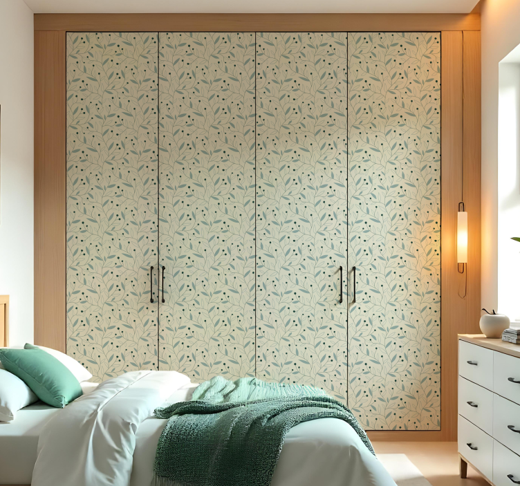 vinilo para armarios ramas minimalistas - TenVinilo