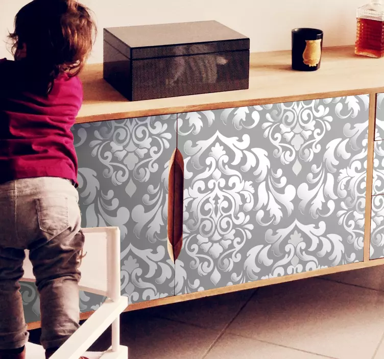 Vinilo para mueble gris vintage de muebles - TenVinilo