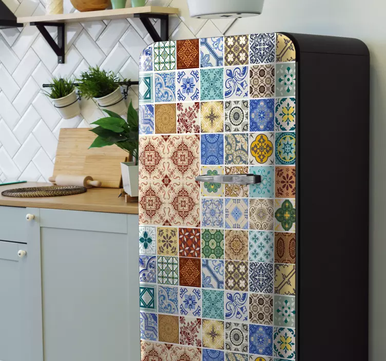 Vinilo para nevera azulejos - TenVinilo