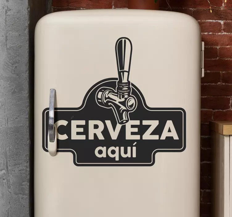 Vinilo para nevera Cerveza - TenVinilo
