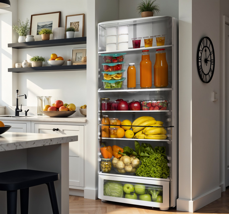 Vinilo para nevera comida de la semana familiar - TenVinilo