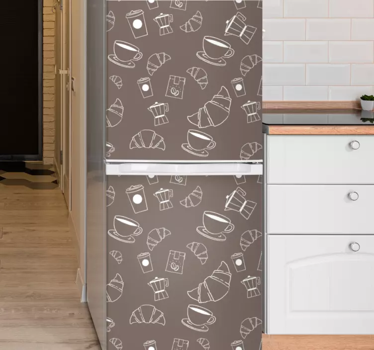 Vinilo para frigorífico Croissant Café Patron - TenVinilo