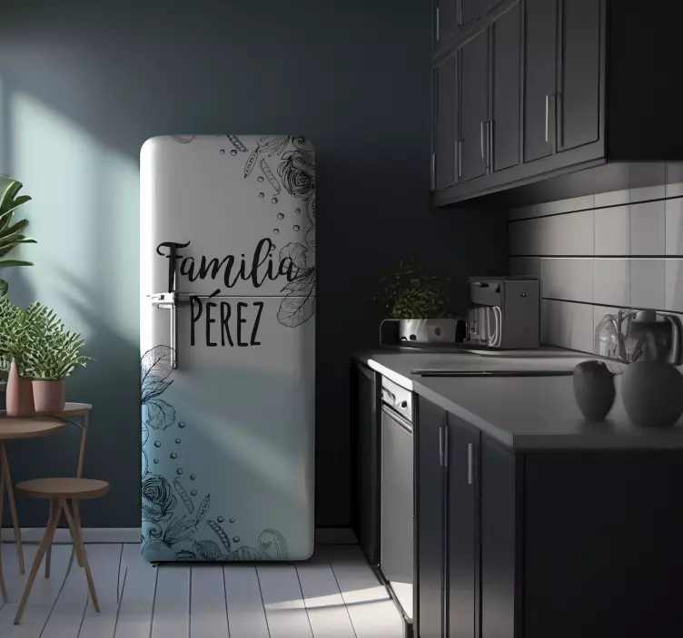 Vinilo para frigorífico dibujo personalizado - TenVinilo