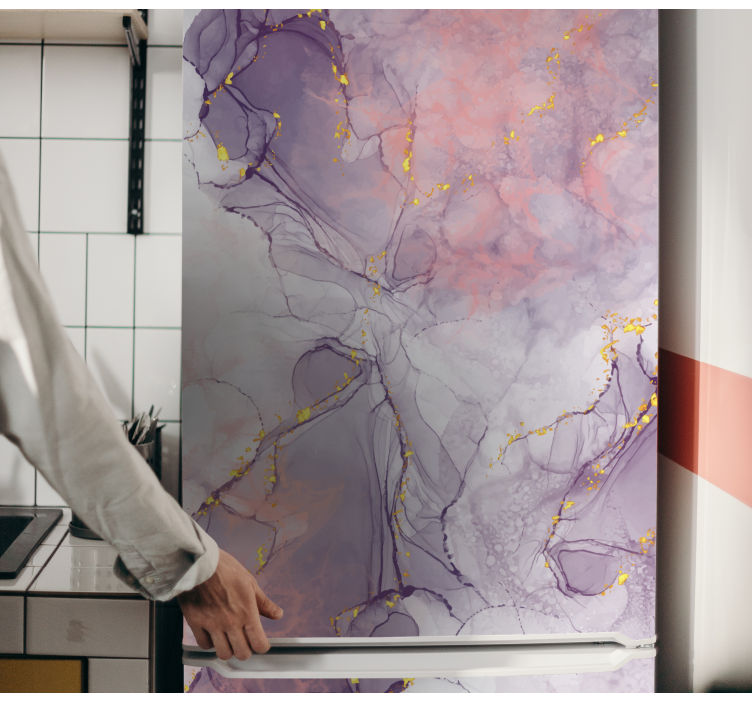 Vinilo para nevera patrón abstracto jaspeado - TenVinilo