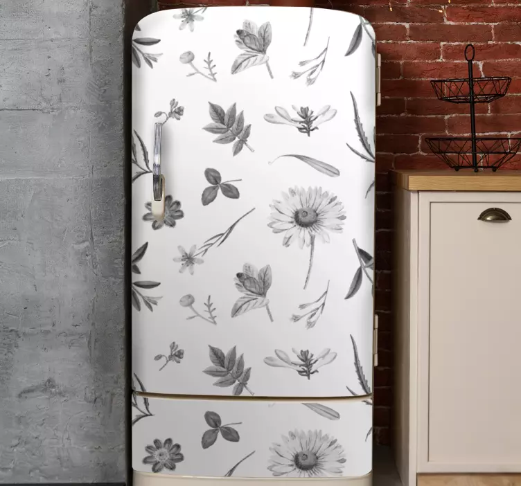 Vinilo para nevera protector botánico - TenVinilo