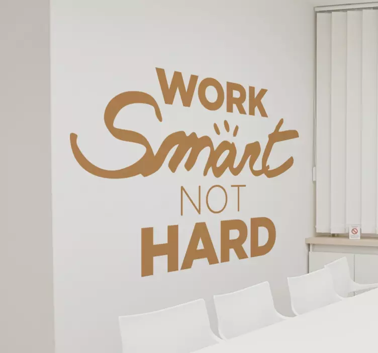 Vinilo para oficinas work smart - TenVinilo