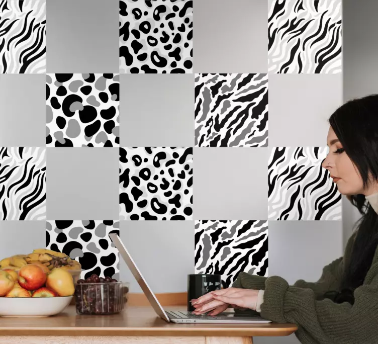 Vinilo pared Cuarteto de diseño - TenVinilo