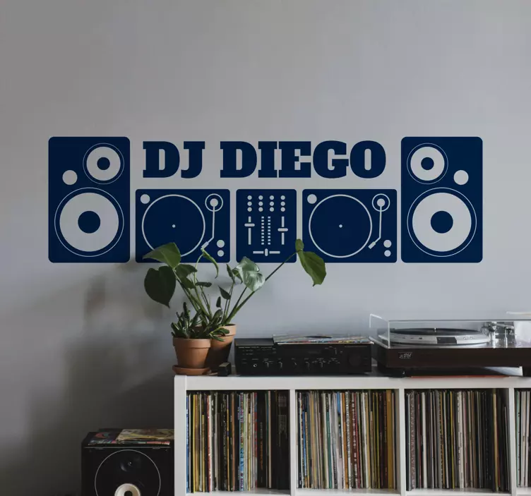 Vinilo para pared set de dj - TenVinilo
