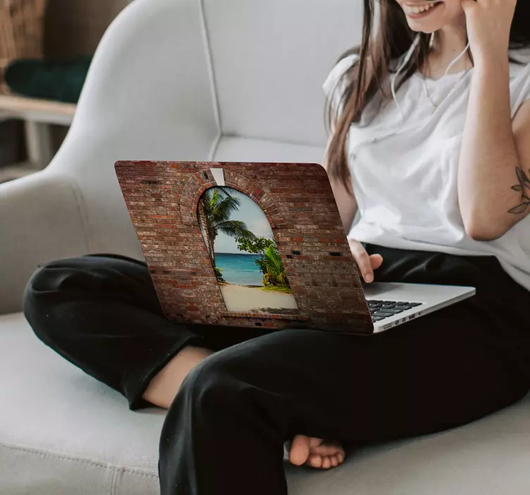 Vinilo para portátiles arco 3d personalizable - TenVinilo