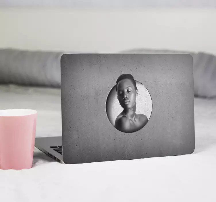 Vinilo para portátiles hormigón personalizable - TenVinilo