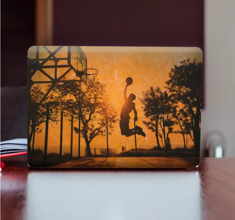 Pegatina para portátil baloncesto - TenVinilo