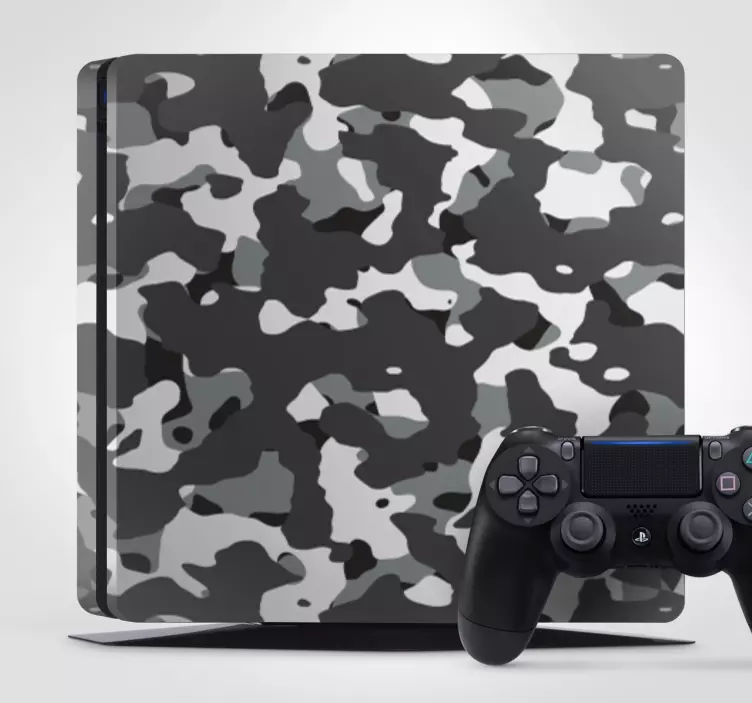 Vinilo PS4 Patrón de camuflaje gris - TenVinilo