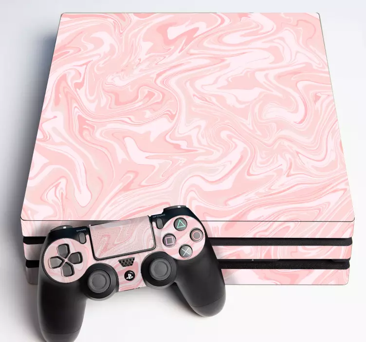 Vinilo para PS4 mármol rosa - TenVinilo