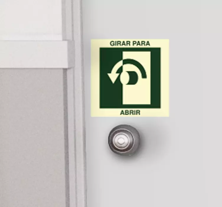 Vinilo para puerta girar para abrir - TenVinilo