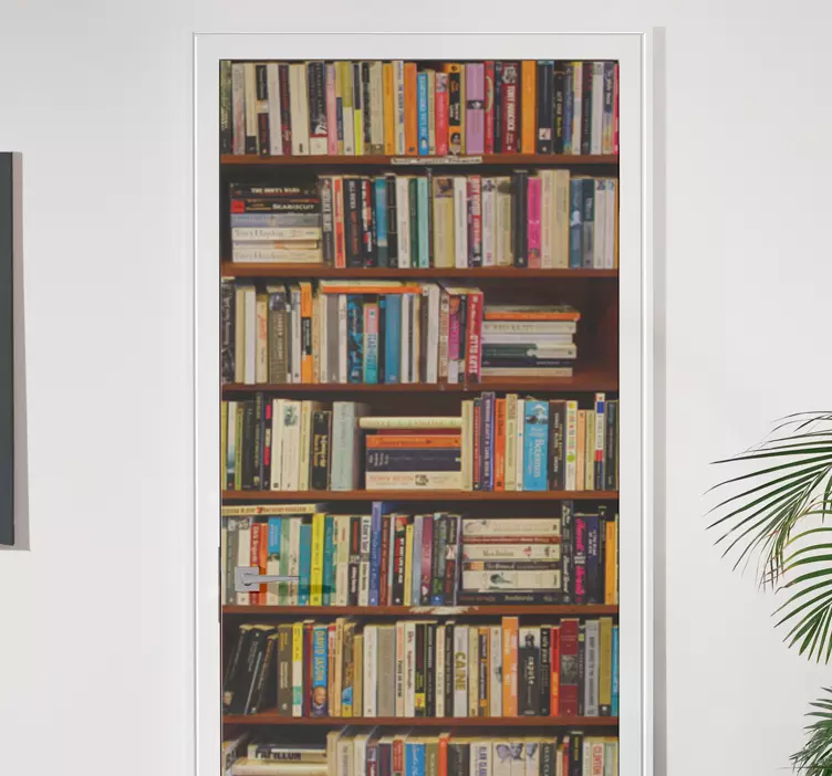 Vinilo para puerta puerta librería - TenVinilo
