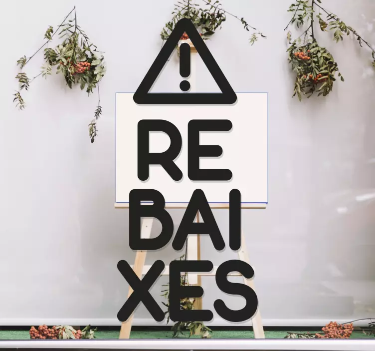 Vinil rebaixes per aparador text horitzontal - TenVinilo