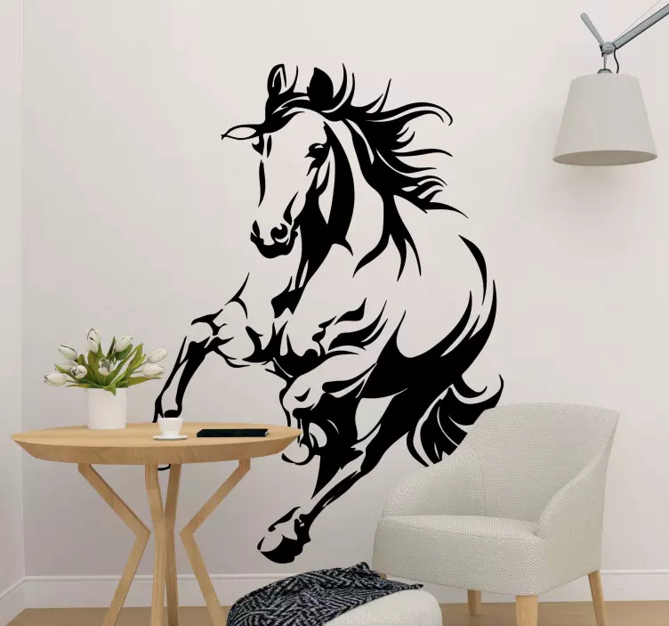 Vinilo decorativo animal Caballo corriendo - TenVinilo