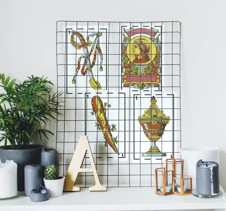 Vinilo pared baraja española - TenVinilo