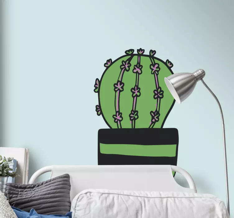 Vinilo planta cactus dibujo - TenVinilo