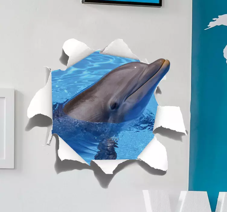 Vinilo 3d efecto delfines - TenVinilo