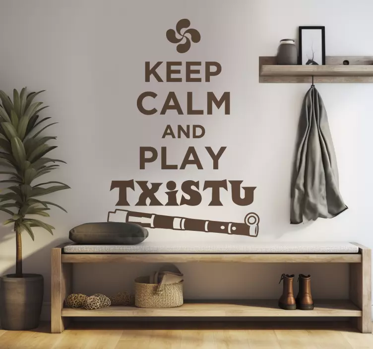 Vinilo decorativo folclore txistu - TenVinilo