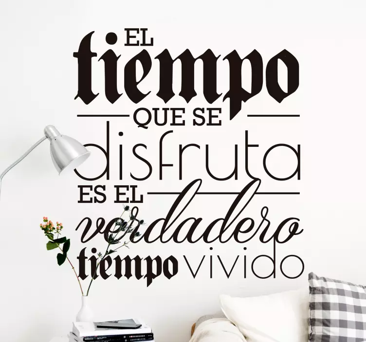 Vinilo pared Frase bonita de la vida - TenVinilo