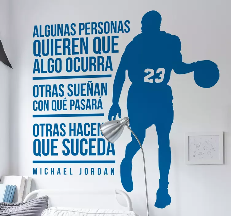 Vinilo baloncesto frases motivadora - TenVinilo