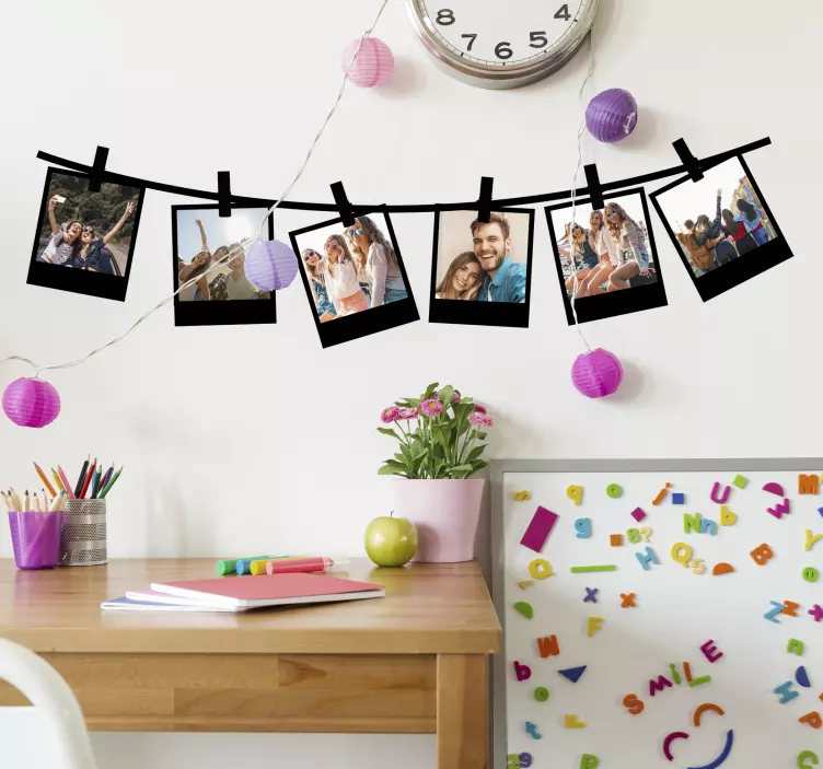 Pegatina para pared marcos fotos personalizadas - TenVinilo