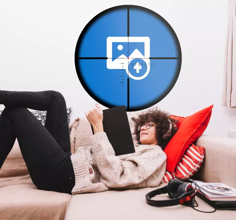 Vinilo pared mirilla de francotirador - TenVinilo