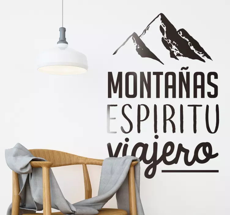 Vinilo pared montañas espíritu viajero - TenVinilo