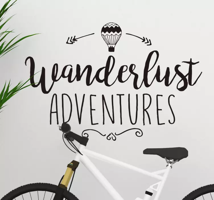 Vinilo pared wanderlust adventures - TenVinilo