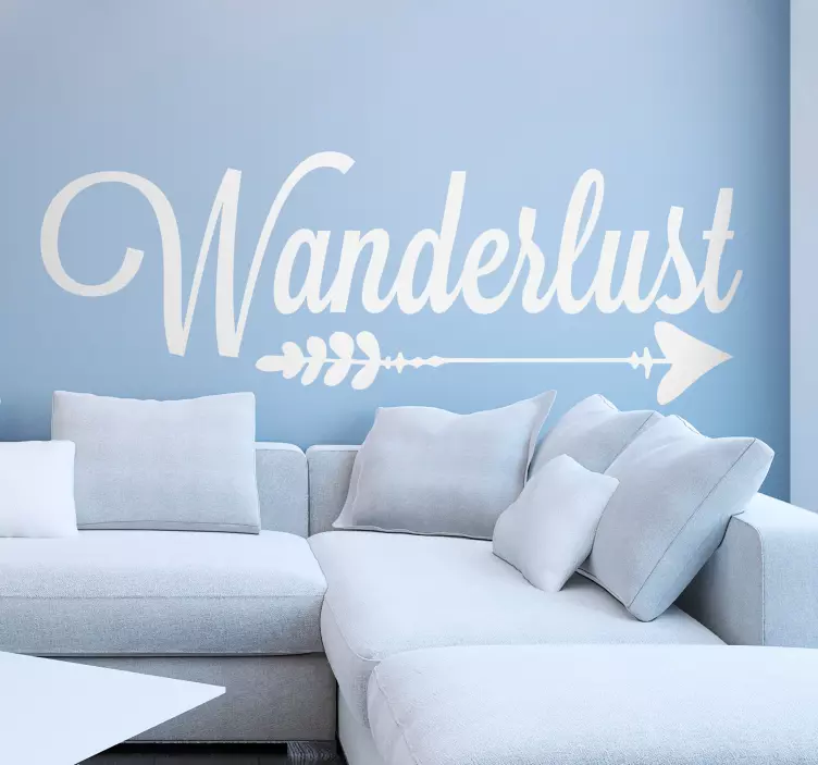 Vinilo pared wanderlust flecha - TenVinilo