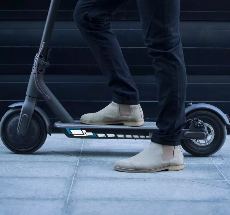 Vinilo patinete cuadrados - TenVinilo