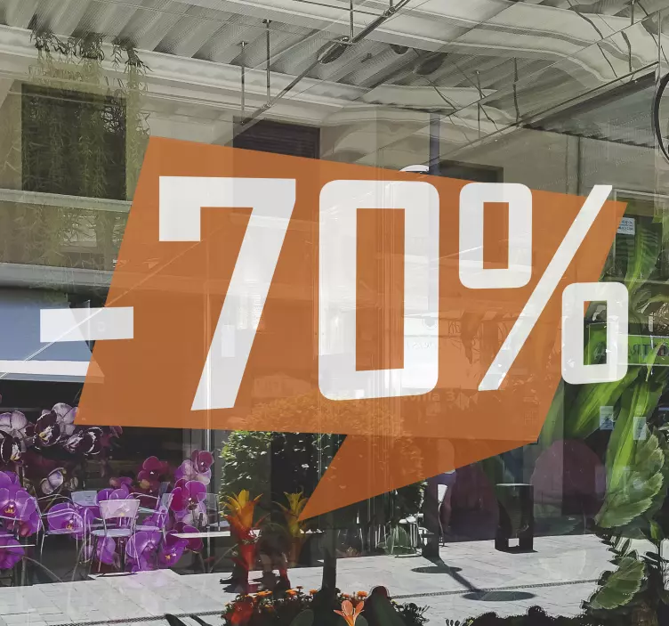 Vinilo personalizable descuento con numeros - TenVinilo