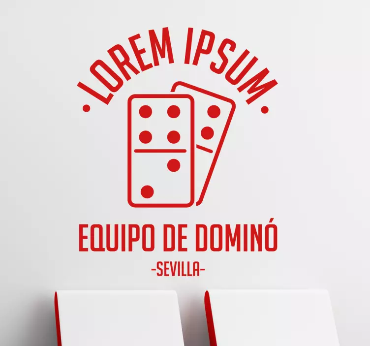 Vinilo personalizable equipo dominó - TenVinilo