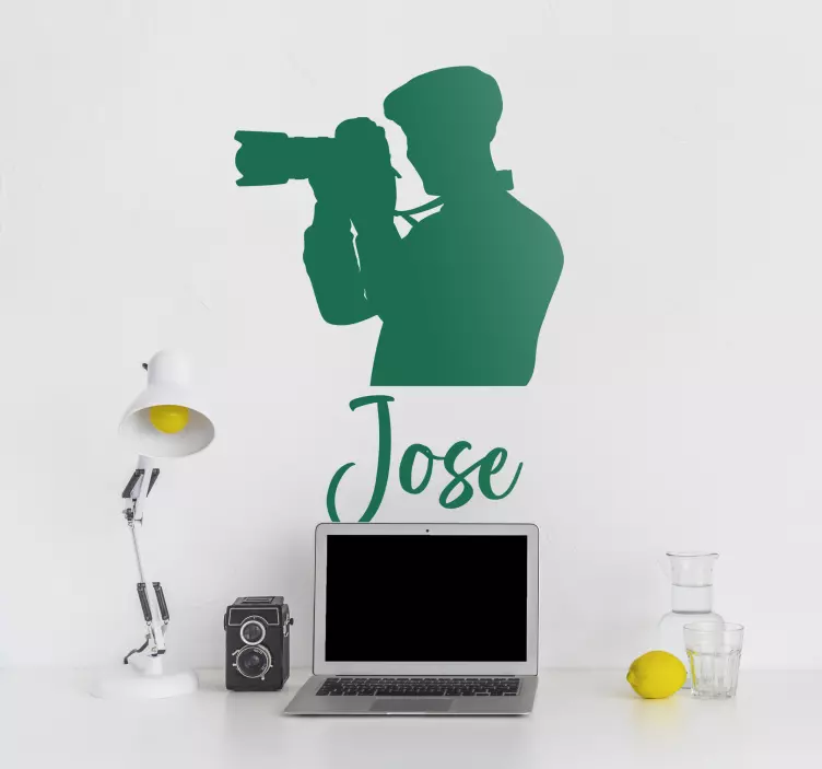 Vinilo personalizable fotografo - TenVinilo