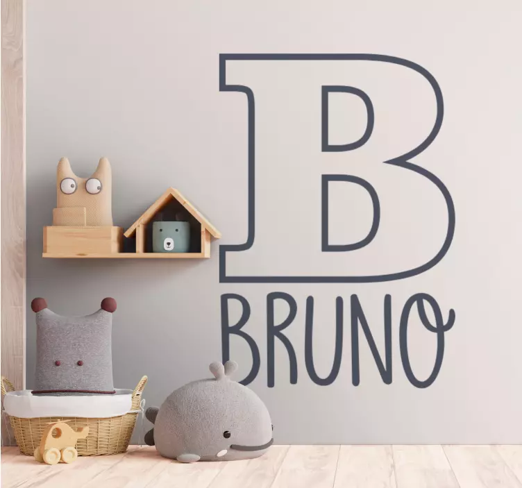 Vinilo personalizable nombre delineado - TenVinilo