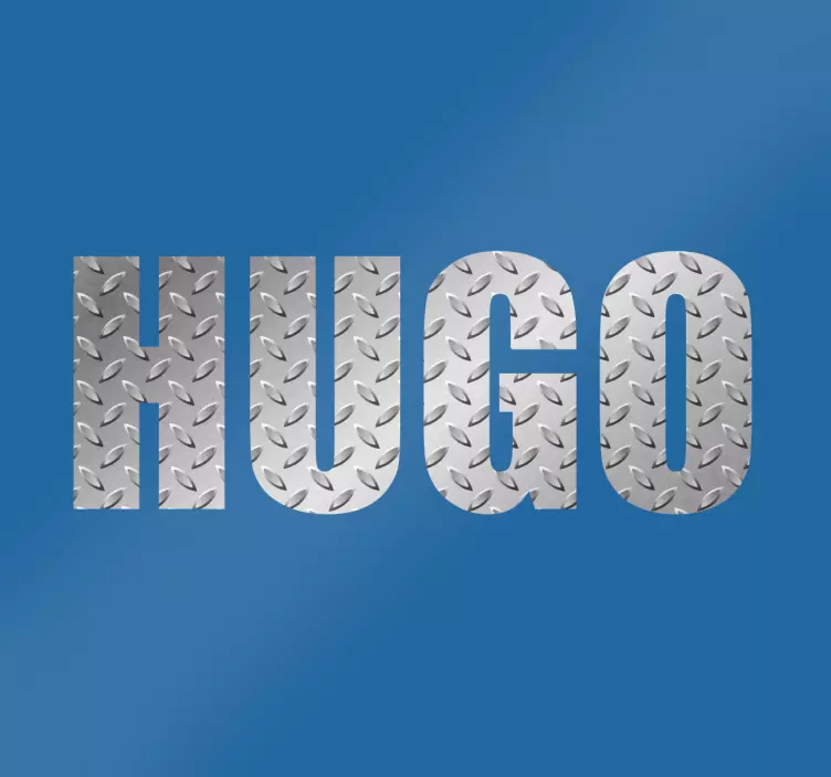 Vinilo habitación juvenil personalizable nombre metálico - TenVinilo