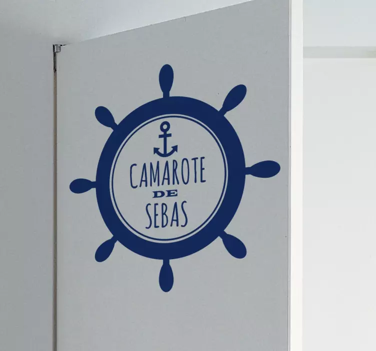 Vinilo personalizable puerta camarote - TenVinilo