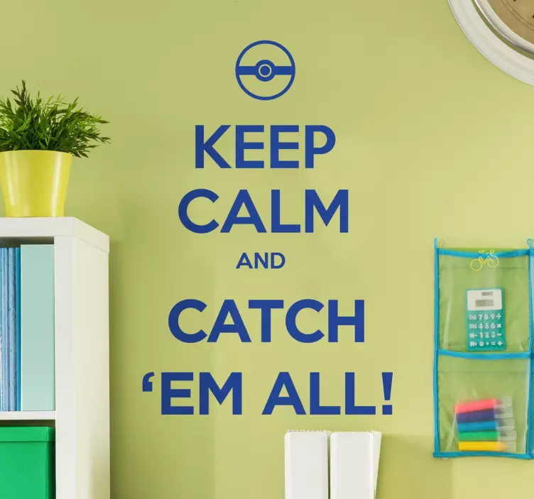 Vinilo gamer Pokémon keep calm - TenVinilo