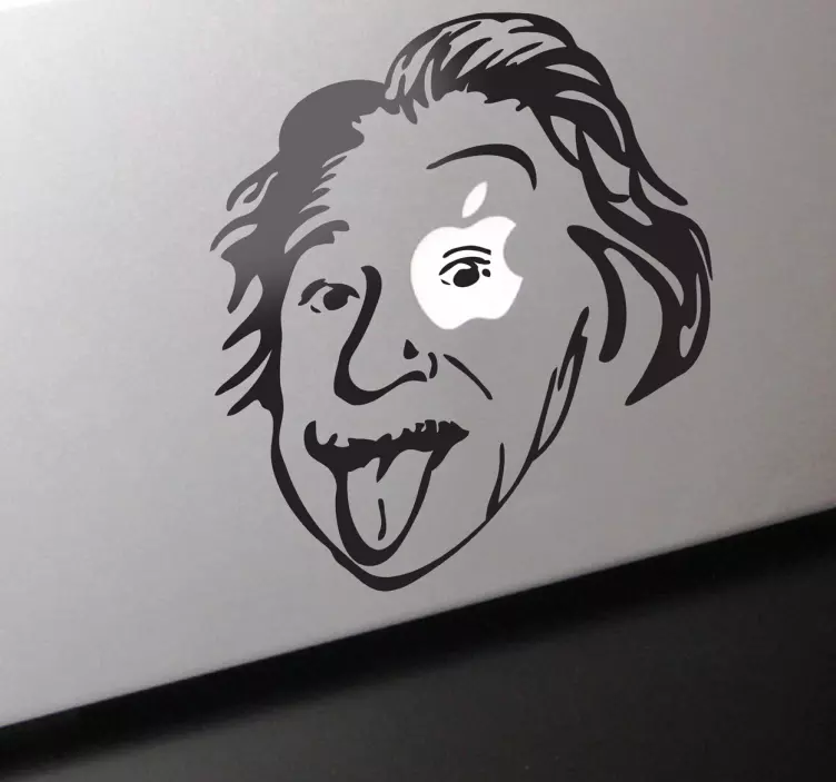 Pegatina Macbook Einstein lengua - TenVinilo