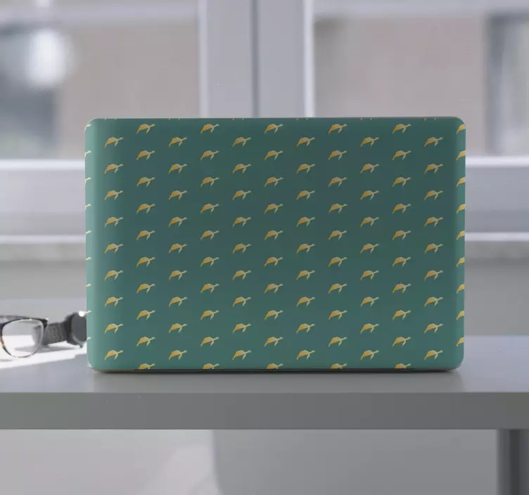 Vinilo para portátiles tortuga geométrica - TenVinilo